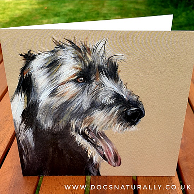 Irish Wolfhound Dog Lover Portrait Art Card